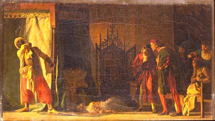 Marino Pompeo Molmenti (1819 – 1894), La morte di Otello-(studio, 2a versione), 1866 ca