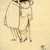 Raffaele Boschini, Viveur con mondana 1921 disegno a pastelli mm 267 x 194