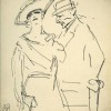 Raffaele Boschini, Coppia di signori 1922 disegno a penna inchiostro di china mm 245 x 240