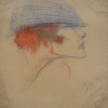 Raffaele Boschini - Profilo di donna con cappello (1920)