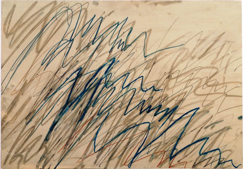 Untitled, 1971 Olio, pastello a cera e matita su carta, 70.3 x 100.1 cm Cy Twombly Foundation